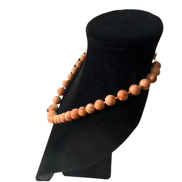 Vtg Signed Joan Rivers Peaches & Cream Graduated Glass Pearl Bead Necklace 24” - Picture 7 of 14